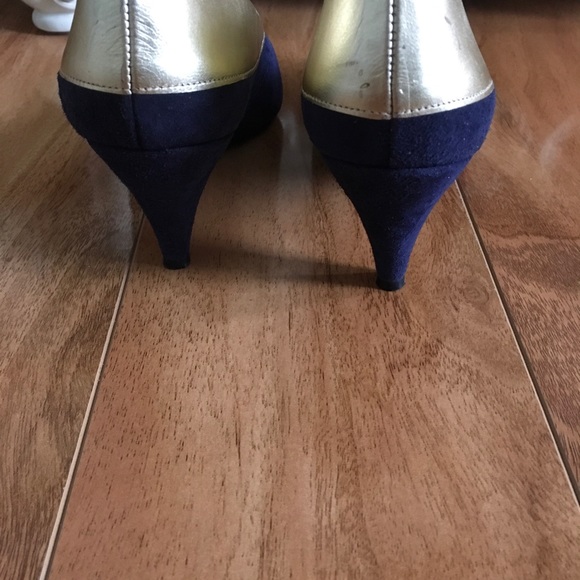 Vintage Johansen Navy Blue Suede Leather 7.5 M - Picture 5 of 8